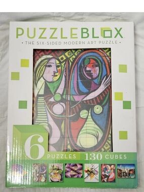 PuzzleBlox Six-Sided Modern Art Puzzle - Colorful Abstract Design